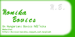 monika bovics business card